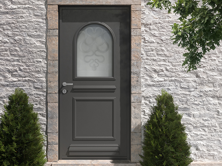 Porte d'entrée Alu/Acier K-LINE gamme caractère