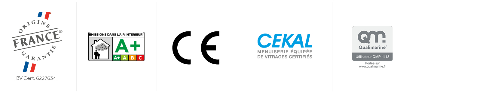 Labels et certification gamme portes d'entrée vitrées K-LINE